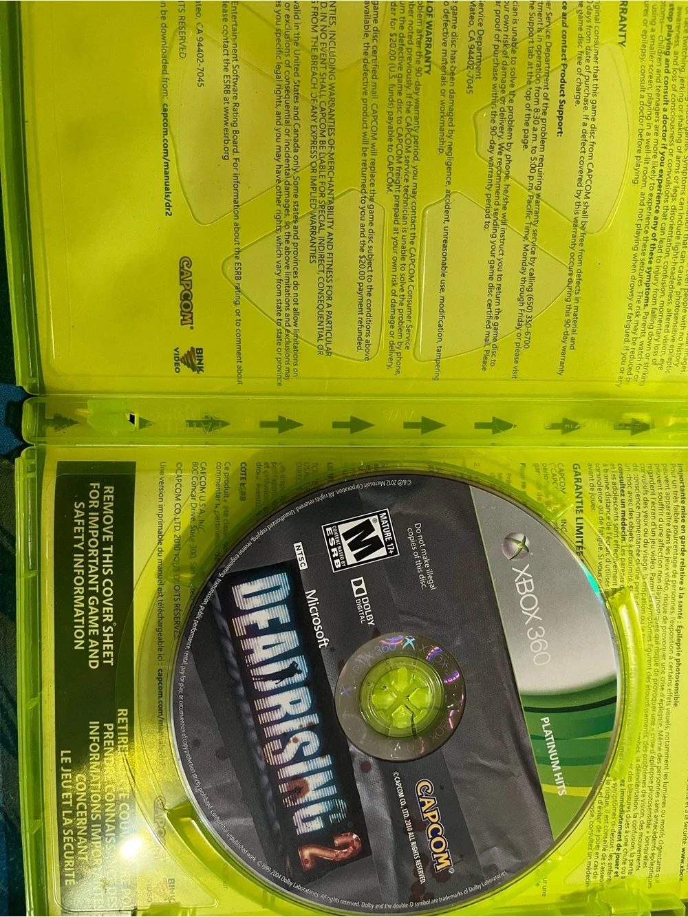Dead Rising 2 (Xbox 360) - Green Case